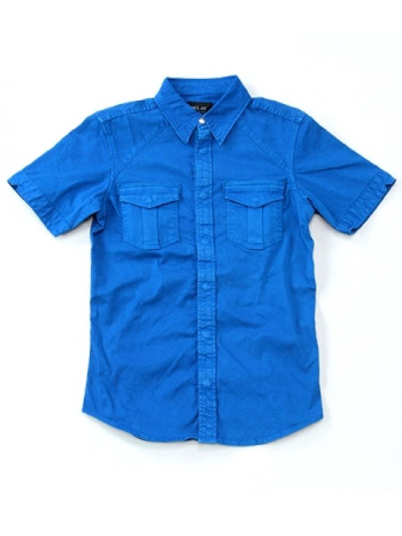 DELAY by Win&Sons:Robin Half Shirt(DW19-SH-010)/BLUE