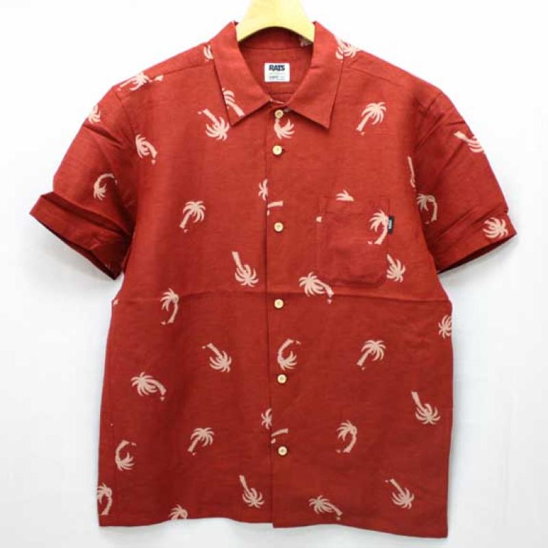 RATS ALOHA SHIRTS S/S:BURGUNDY !!