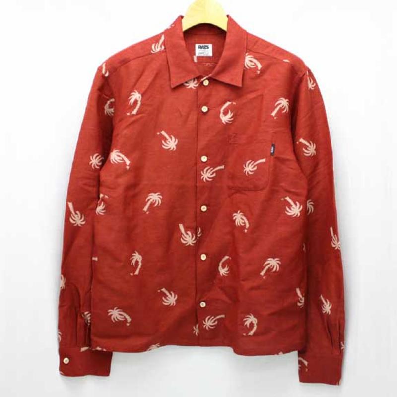 RATS ALOHA SHIRTS L/S:BURGUNDY !!