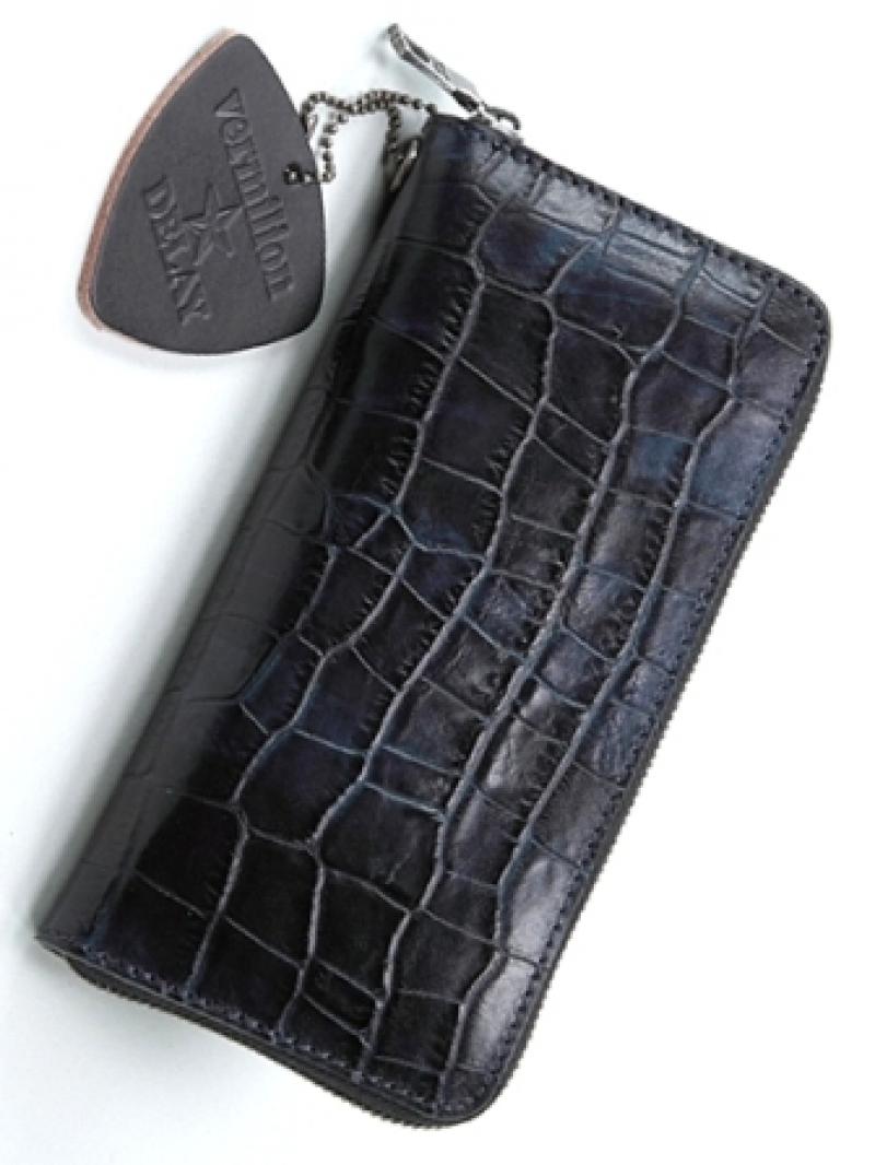 DELAY by Win&Sons:Emboss Croco Wallet(DW19-A-010)/INDIGO