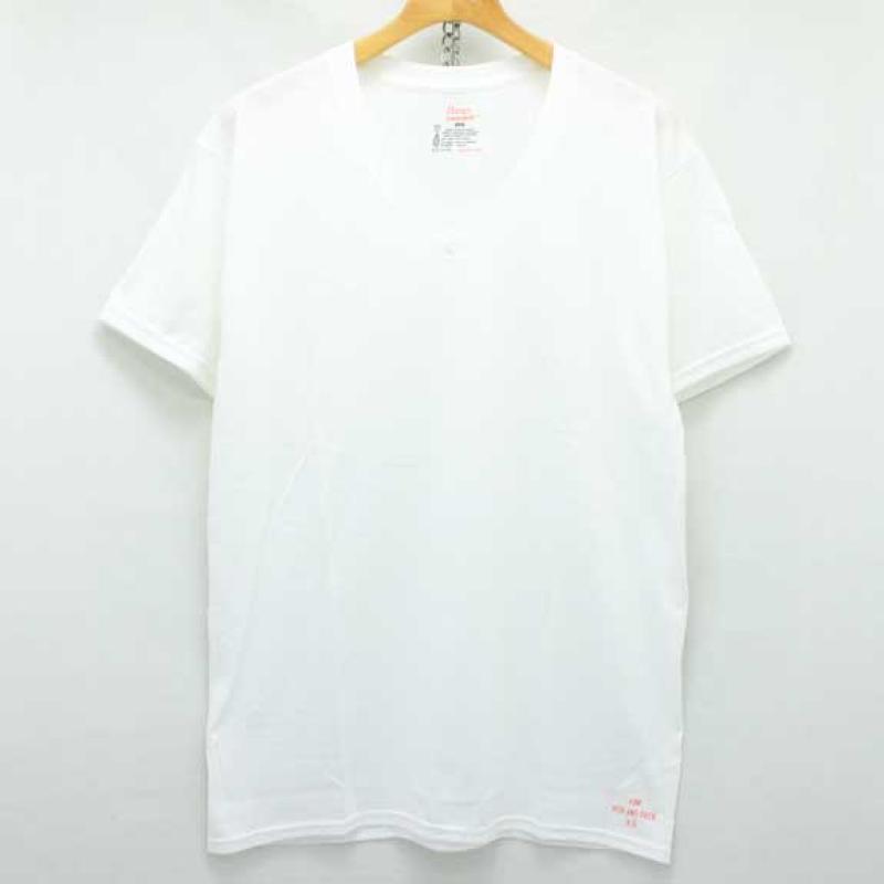 HIDE&SEEK Hanes 3P Tee V-Neck(14sa):WHITE !!