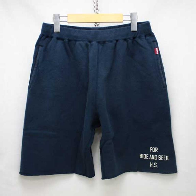 HIDE&SEEK Sweat Shorts (14sa):NAVY !!