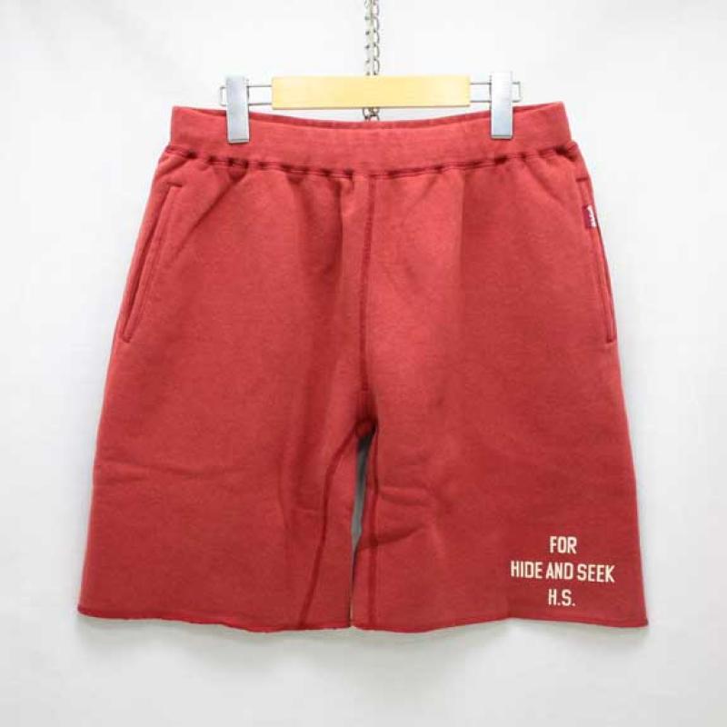 HIDE&SEEK Sweat Shorts (14sa):RED !!