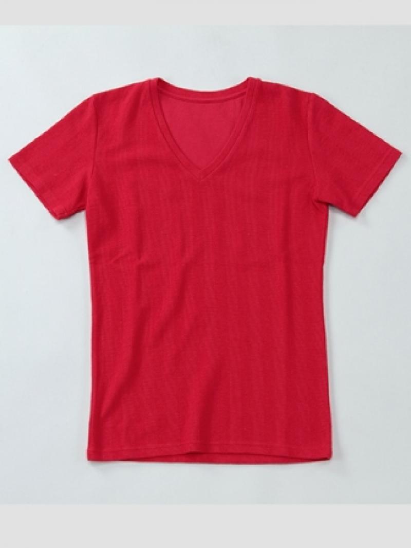 DELAY by Win&Sons:Kanoko Pile Stripe V Tee(DW19-T-009)/RED