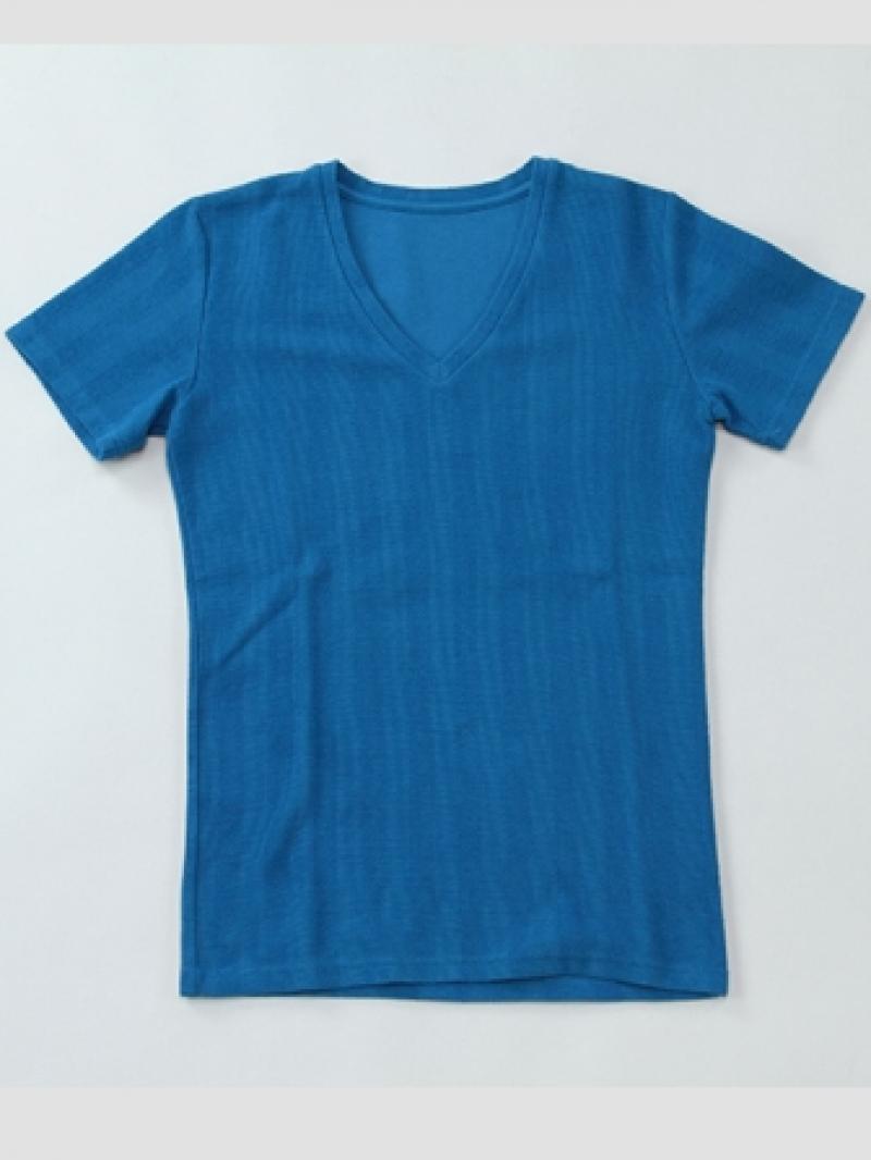 DELAY by Win&Sons:Kanoko Pile Stripe V Tee(DW19-T-009)/BLUE