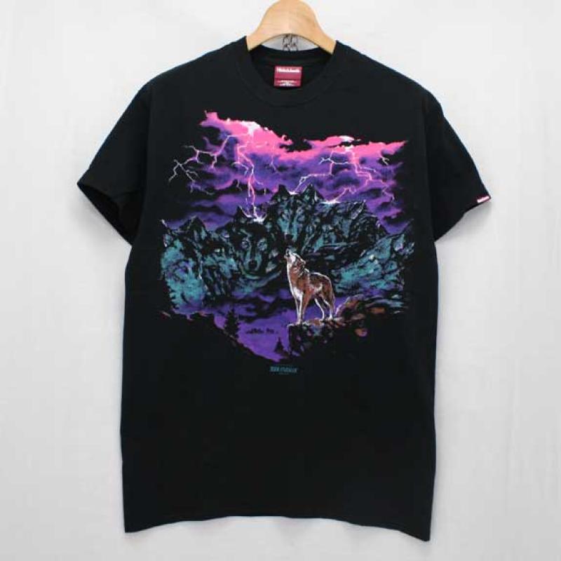 HIDE&SEEK Wolf Tee:BLACK !!