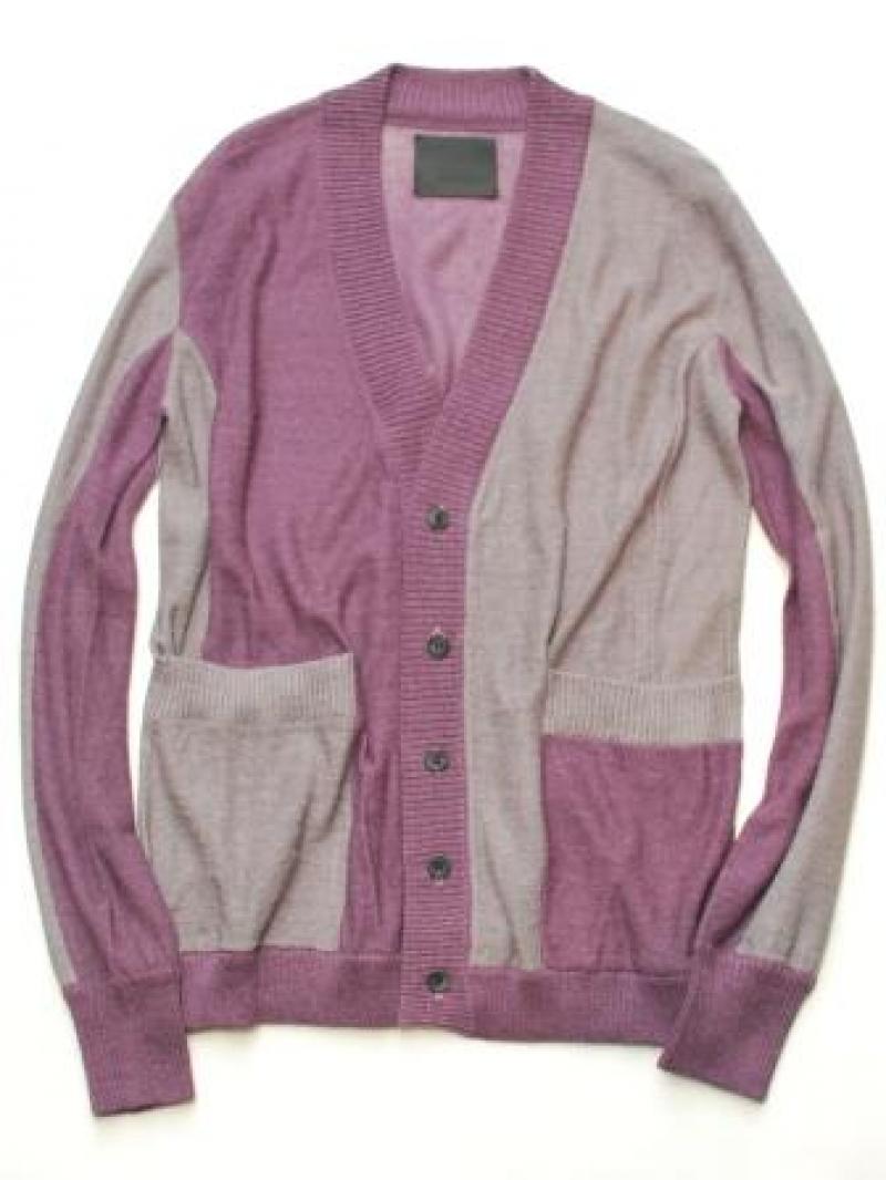 OURET:LINEN RAYON KNIT BI-COLOR CARDIGAN(OR141-2272)ĥ륢ƥ!!