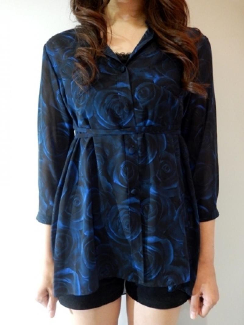 CHORD NUMBER EIGHT:ROSES CHIFFON SHIRTS(N8W1D1-SH07)SALE Item