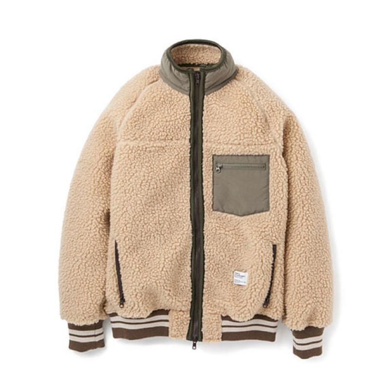 BEDWIN BOA FLEECE JKT "ESTEVEZ":BEIGE