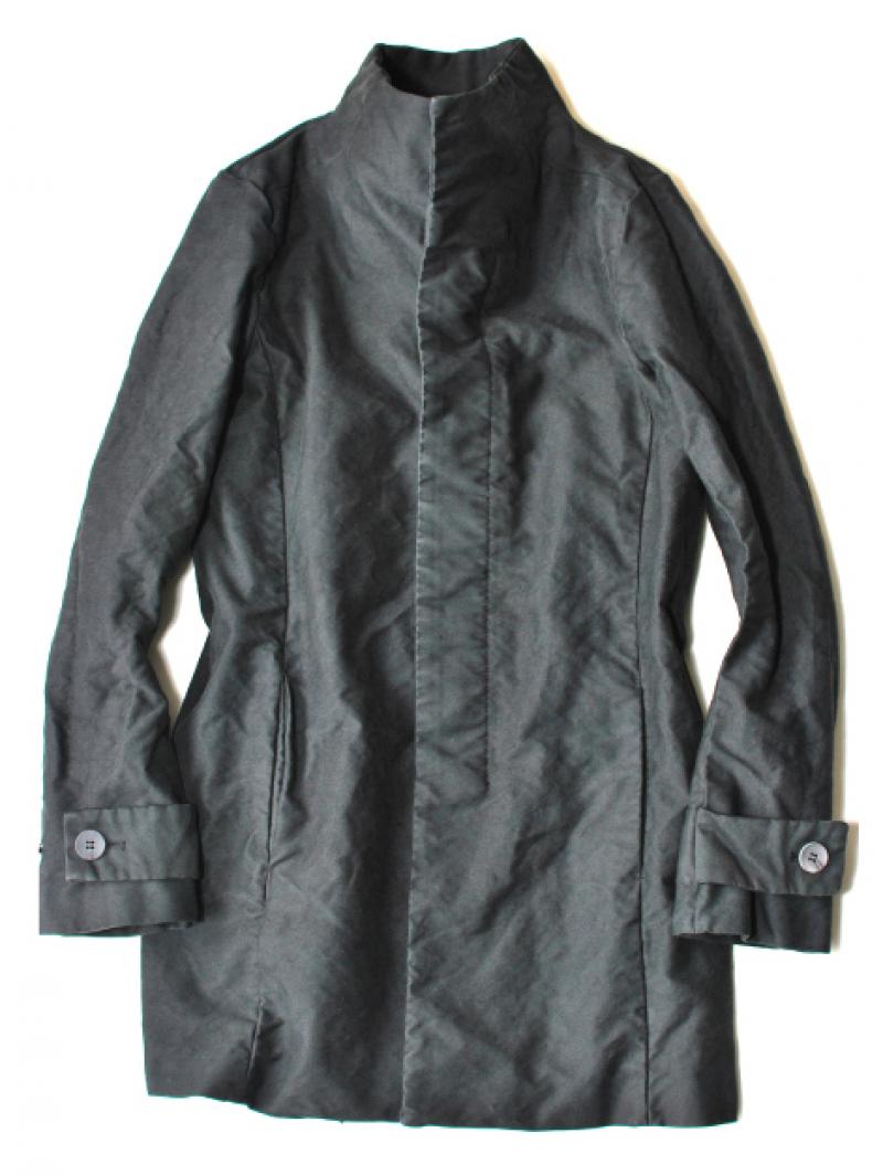 OURET:COTTON MOLESKIN STAND COLLAR COAT(OR142-1421)