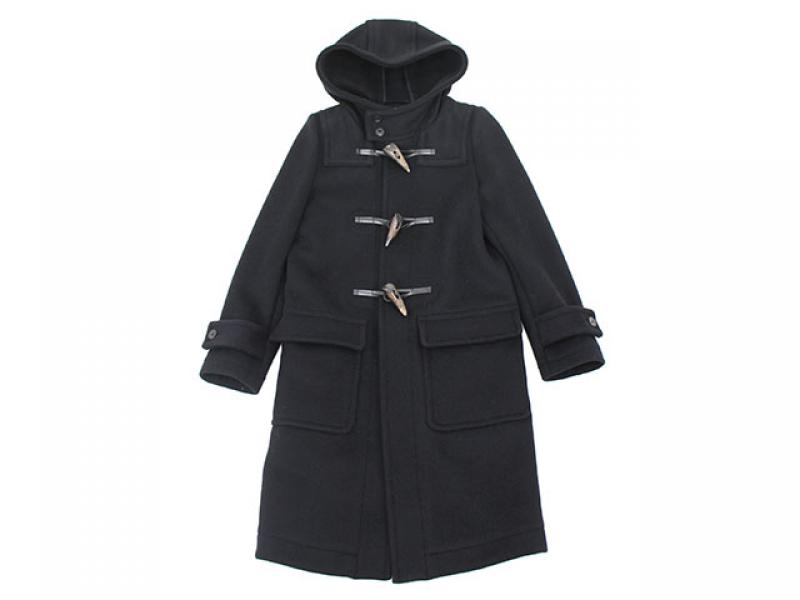 HYKE/MELTON DUFFLE COAT (BLACK) ͽSTART !!