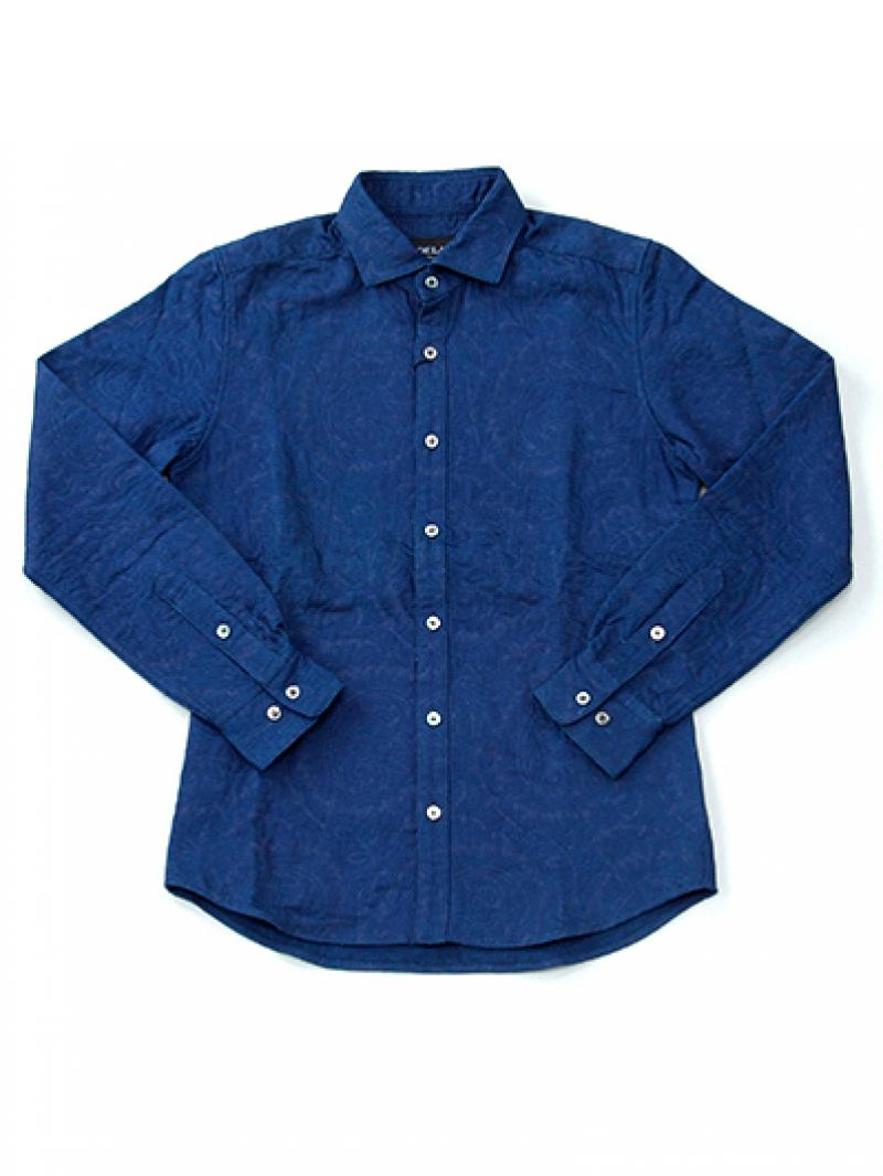 DELAY by Win&Sons:INDIGO Jacquard Paisley Shirt(DW20-SH-008)