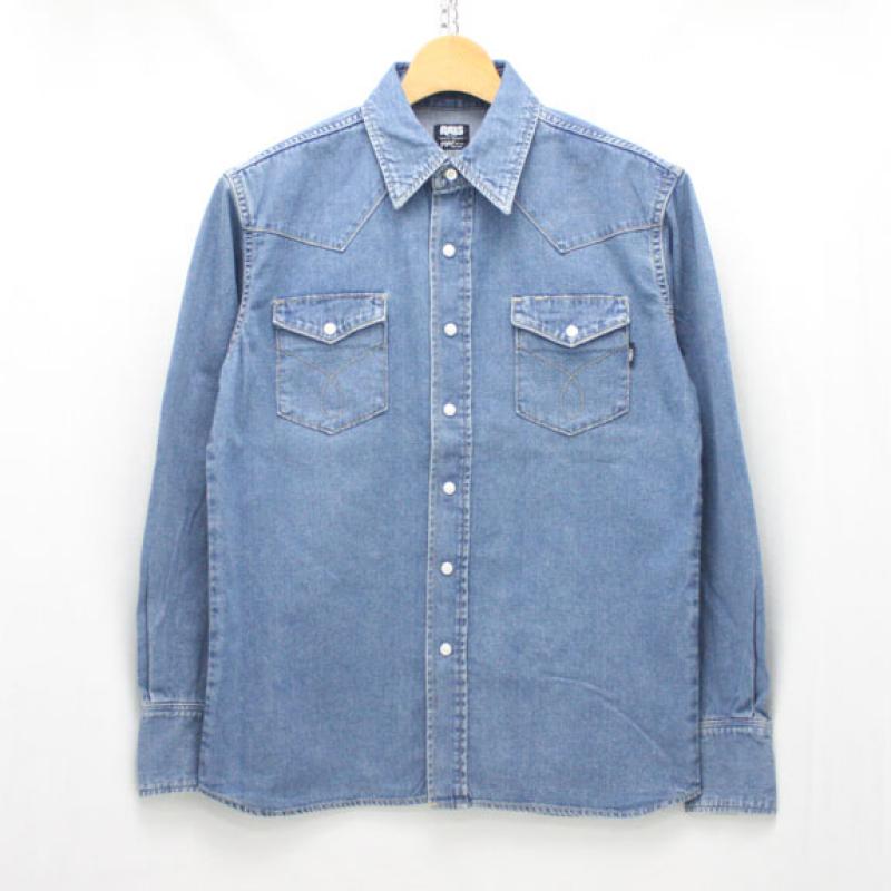 RATS DENIM WESTERN SHIRTS:INDIGO !!