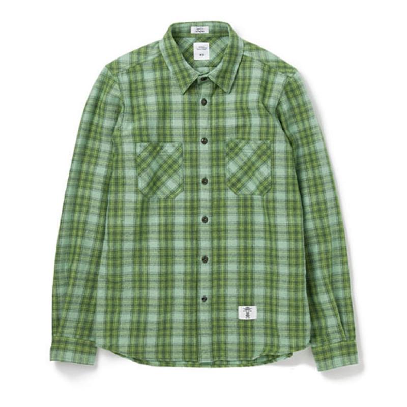 BEDWIN L/S OG FLANNEL CPO SHIRT "RICHARDS":GREEN !!