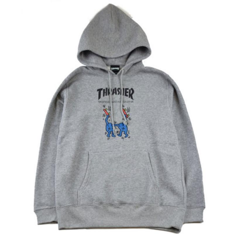 THRASHERKeith Haring COLLABORATION HOODIE