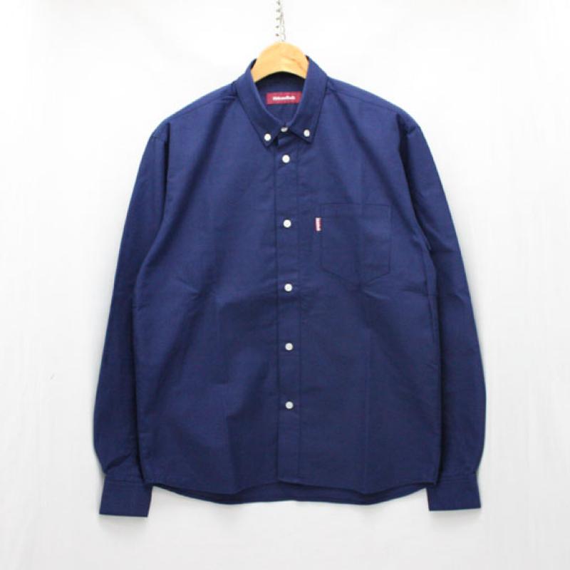 HIDE&SEEK B.D. L/S Shirt(14aw):NAVY !!