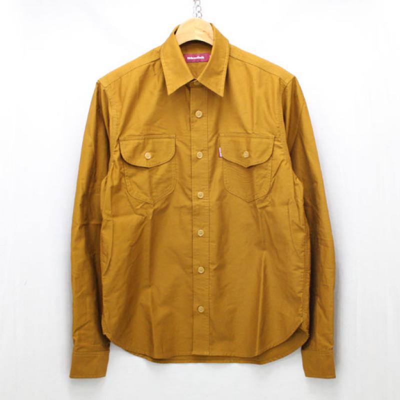 HIDE&SEEK Work L/S Shirt (14aw):MUSTARD !!