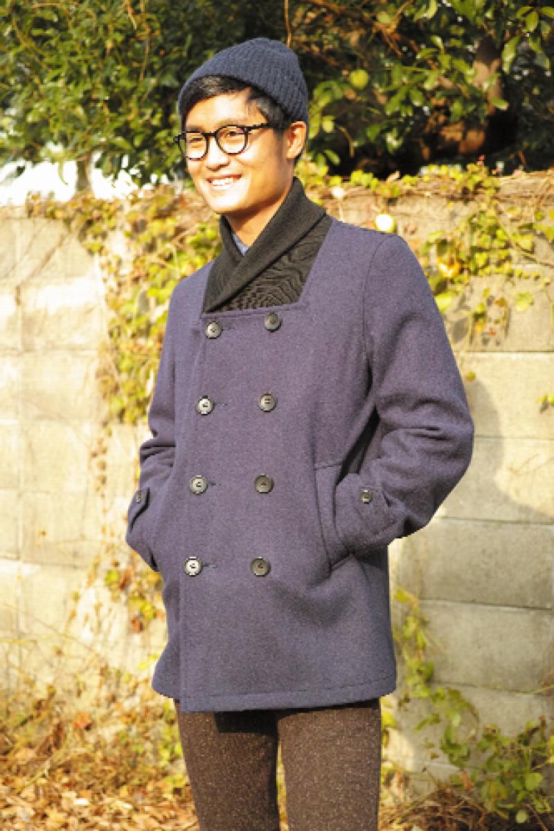 N.HOOLYWOOD COLLECTION LINE 242-CO07 pieces MELTON RIB PEA COAT