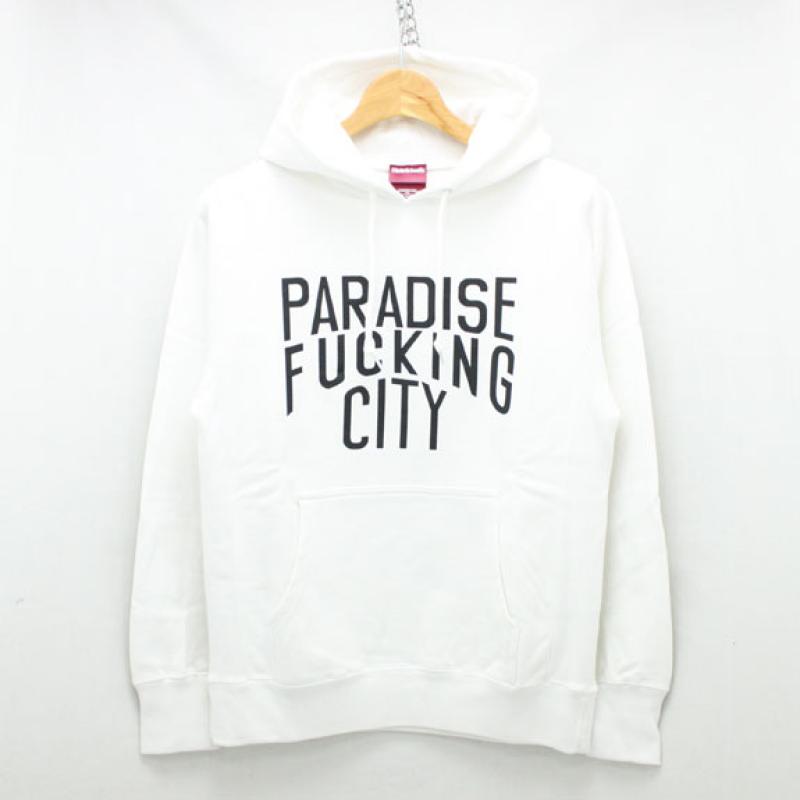 HIDE&SEEK PA FU CITY Sweat Parka:WHITE !!