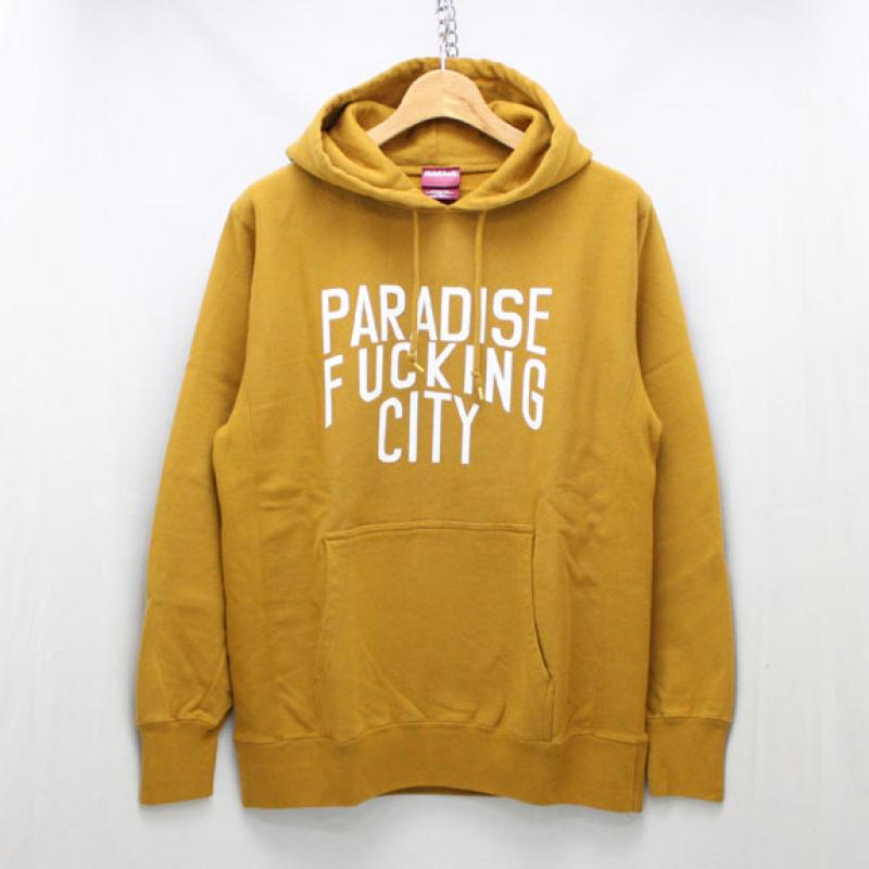 HIDE&SEEK PA FU CITY Sweat Parka:MUSTARD !!