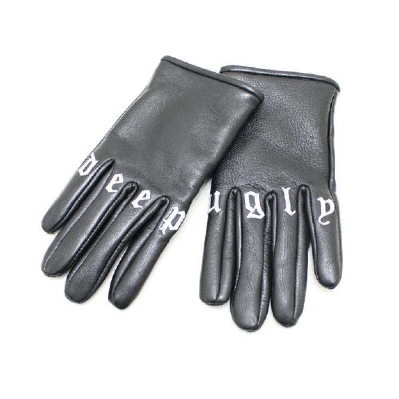 HIDE&SEEK Leather Glove (Deep Ugly):BLACK !!