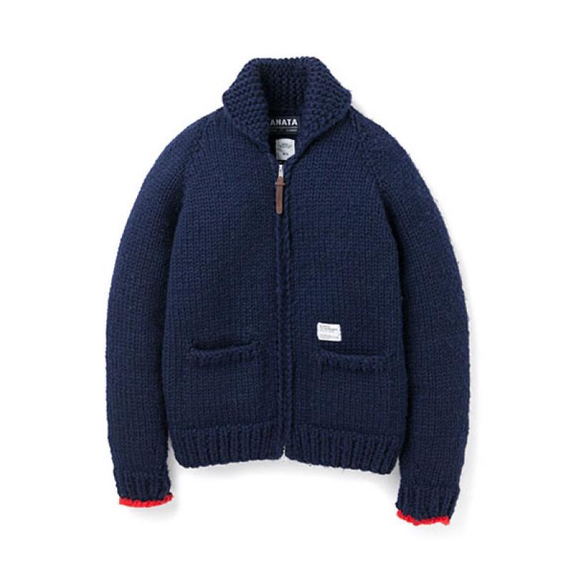 BEDWIN KANATABEDWIN COWICHAN SWEATER "JACO":NAVY !!