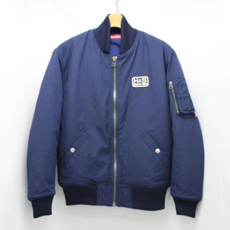 HIDE&SEEK MA-1 JKT (14aw):NAVY !!