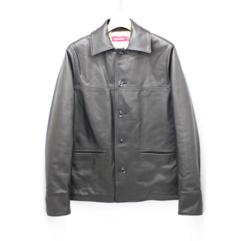 HIDE&SEEK HS Leather Car Coat:BLACK !!