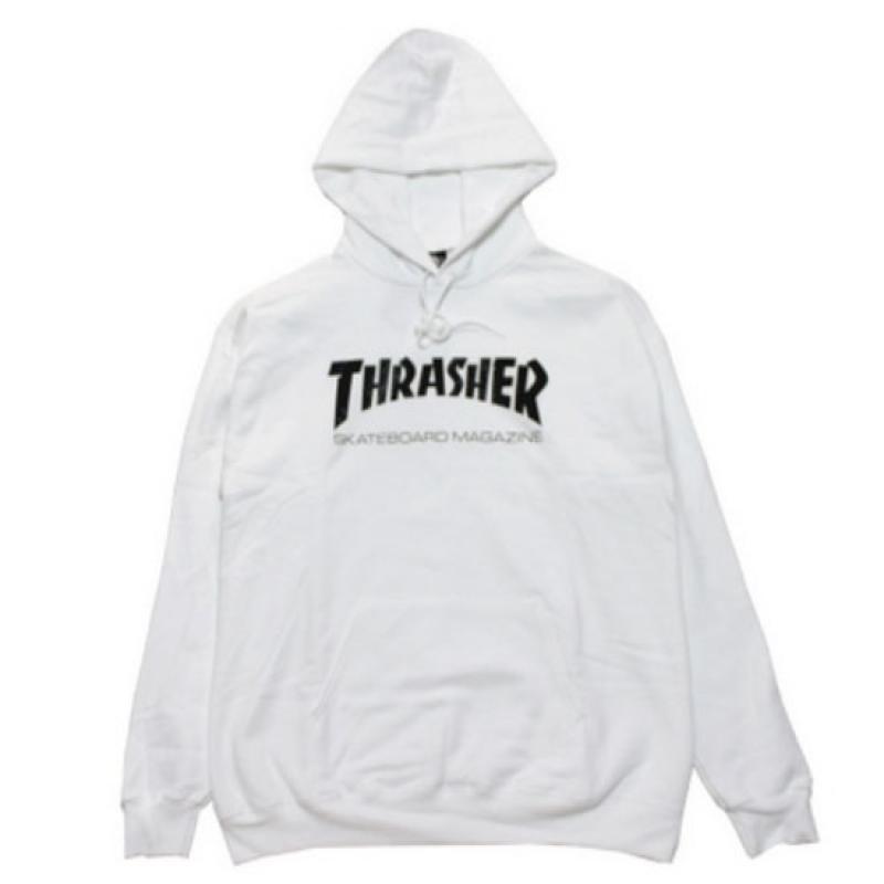 THRASHER SKATE MAG PULLOVER HOODIE WHITE