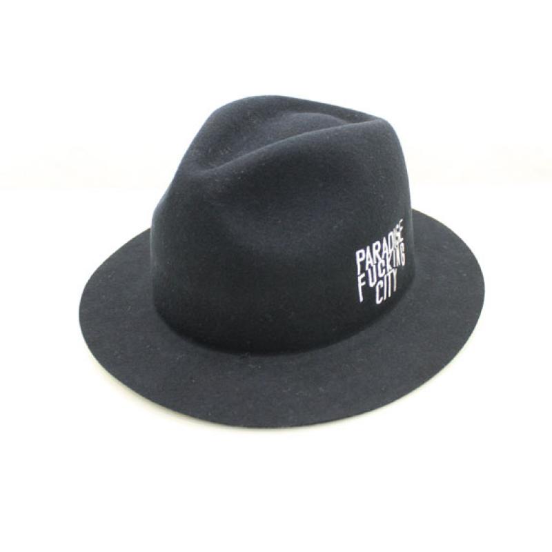 HIDE&SEEK PA FU CITY Melton HAT:BLACK !!