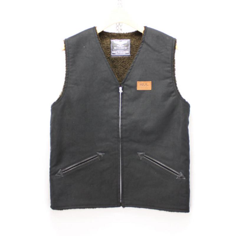 HIDE&SEEK Fatigue VEST (14aw):BLACK !!