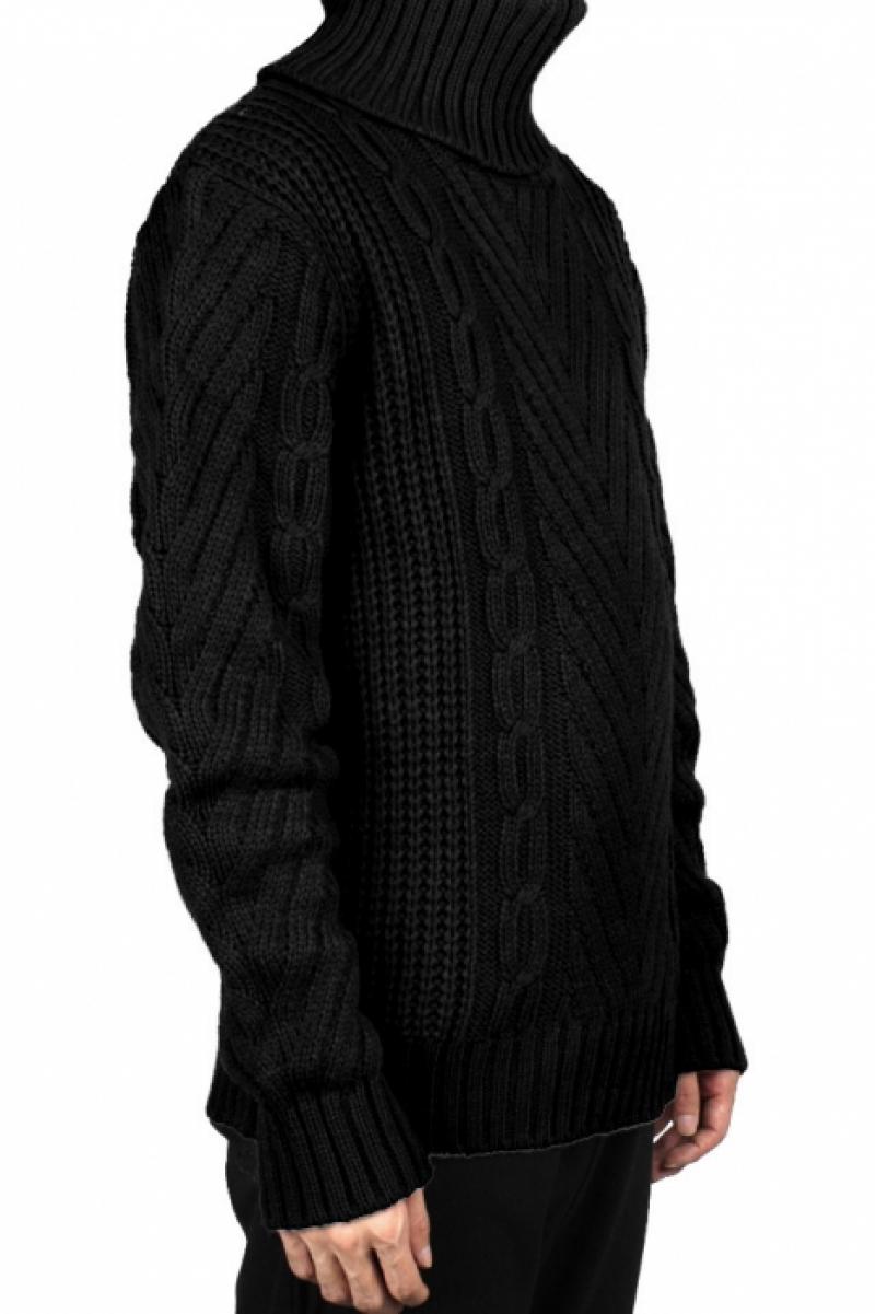 PARADOX(ѥɥå):HIGH NECK SWEATER(PX06-KN2) /BLACK