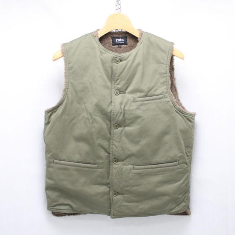 RATS ALPACA MILITARY VEST:OLIVE !!