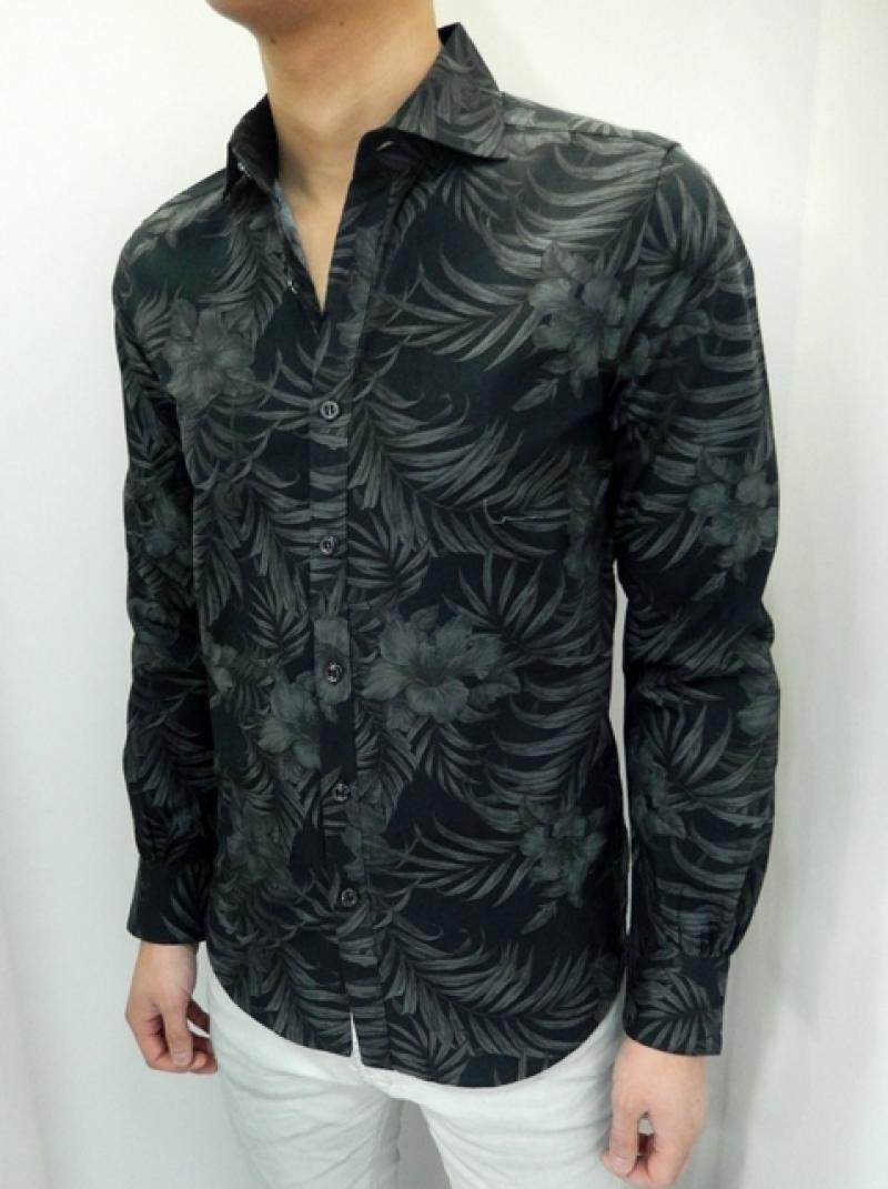 DELAY by Win&Sons:OLD Flower WD Shirt[DW21-SH-005] /BLACK