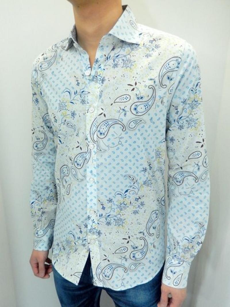 DELAY by Win&Sons:Shooting Paisley Shirt[DW21-SH-006]/BLUE