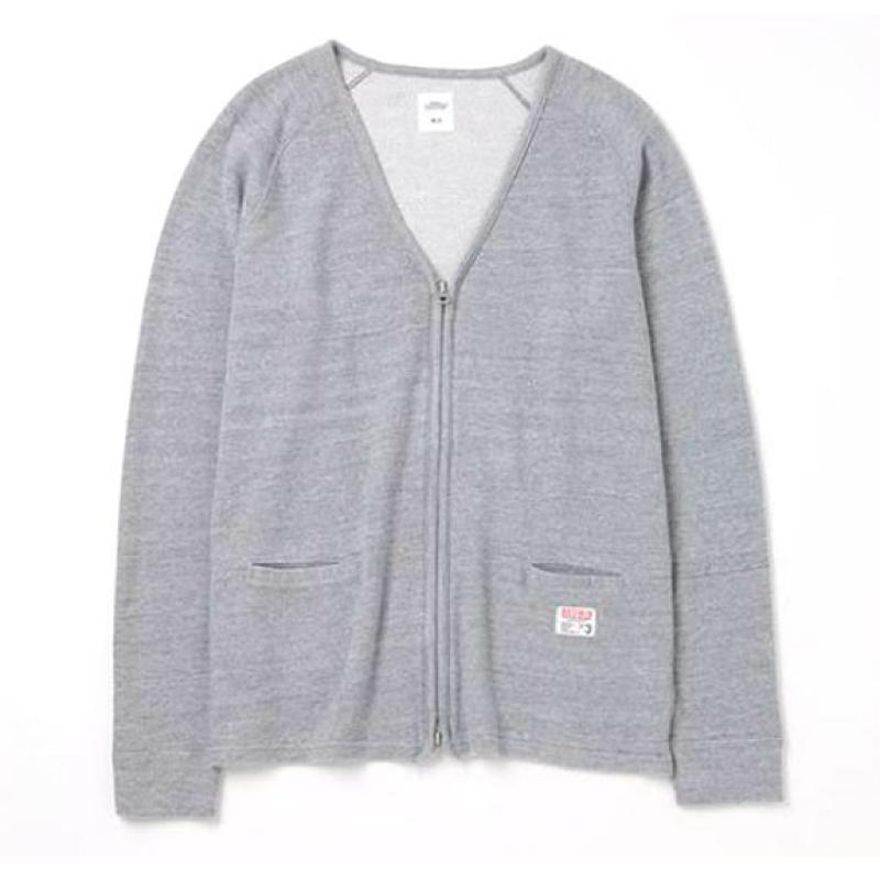 BEDWIN L/S SWEAT CARDIGAN "MARC":GREY !!