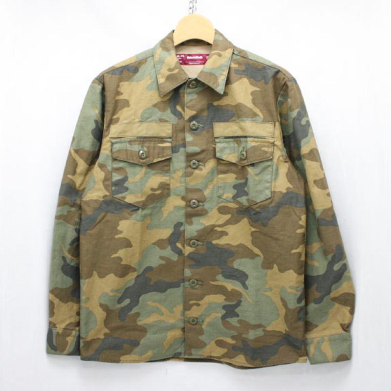 HIDE&SEEK Army Shirt (15ss):WOODLAND CAMO !!