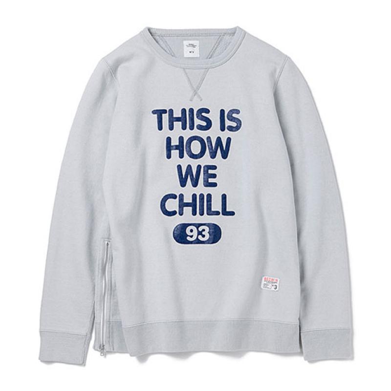 BEDWIN L/S C-NECK SWEAT "LOU":GREY !!