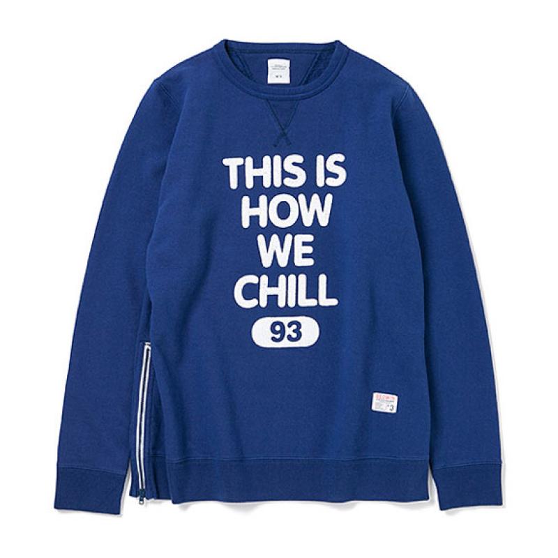 BEDWIN L/S C-NECK SWEAT "LOU":BLUE !!