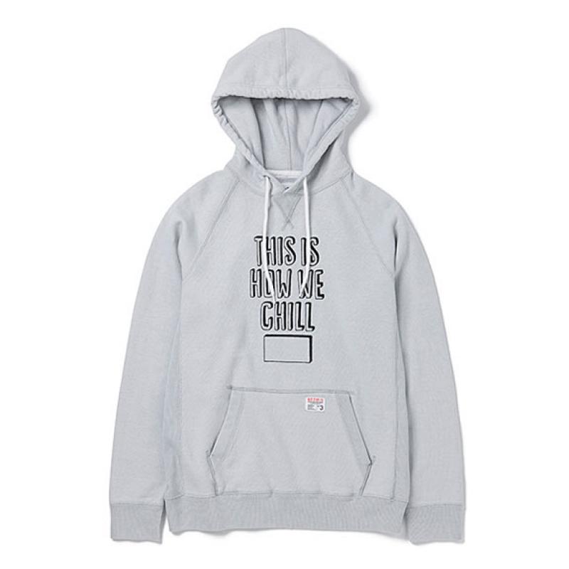 BEDWIN L/S PULLOVER HOODED SWEAT "ANTHONY":GREY !!