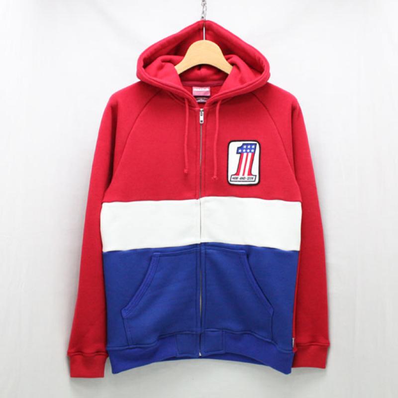 HIDE&SEEK #1 Zip Parka (15ss):REDBLUE !!