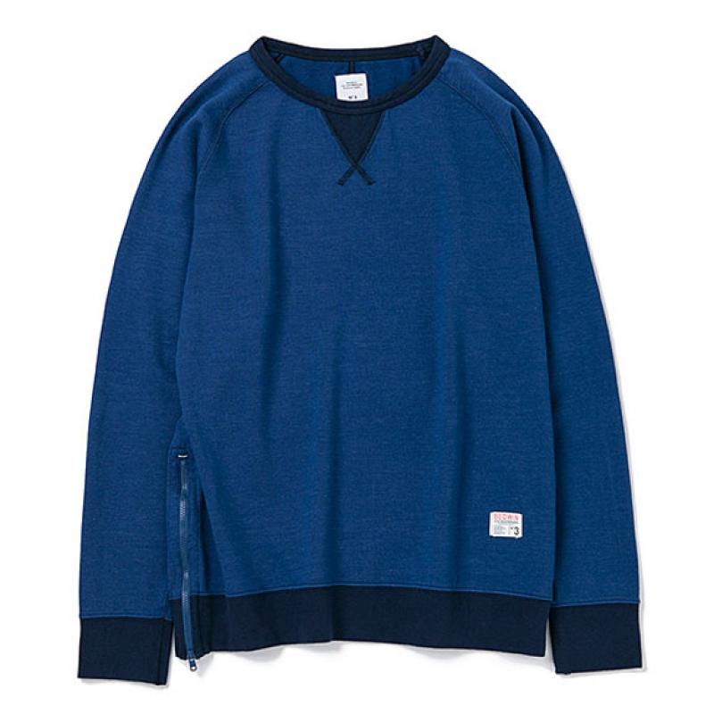 BEDWIN L/S WIDE NECK SWEAT "YOUNGE":INDIGO !!