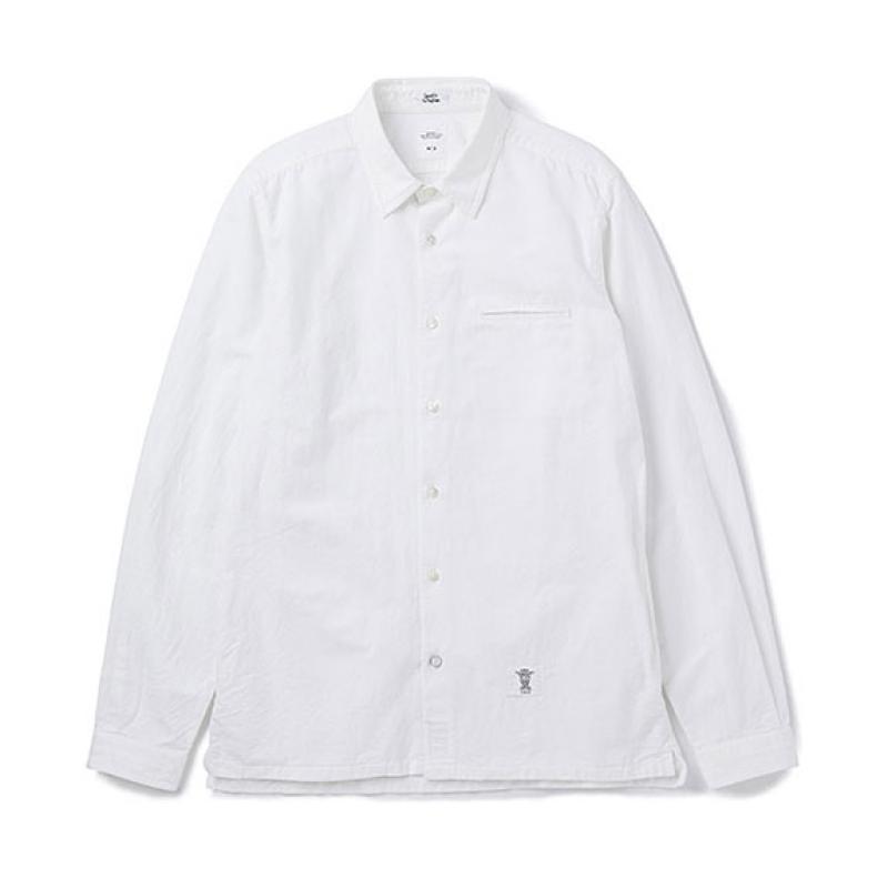 BEDWIN L/S SIDE POCKET OX SHIRT "SHAW":WHITE !!