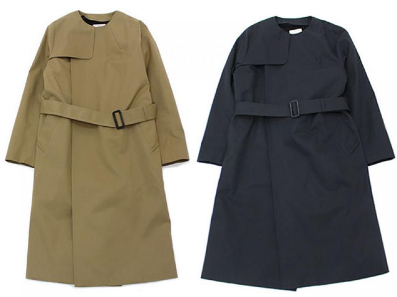 HYKE/NO-COLLAR TRENCH COAT 