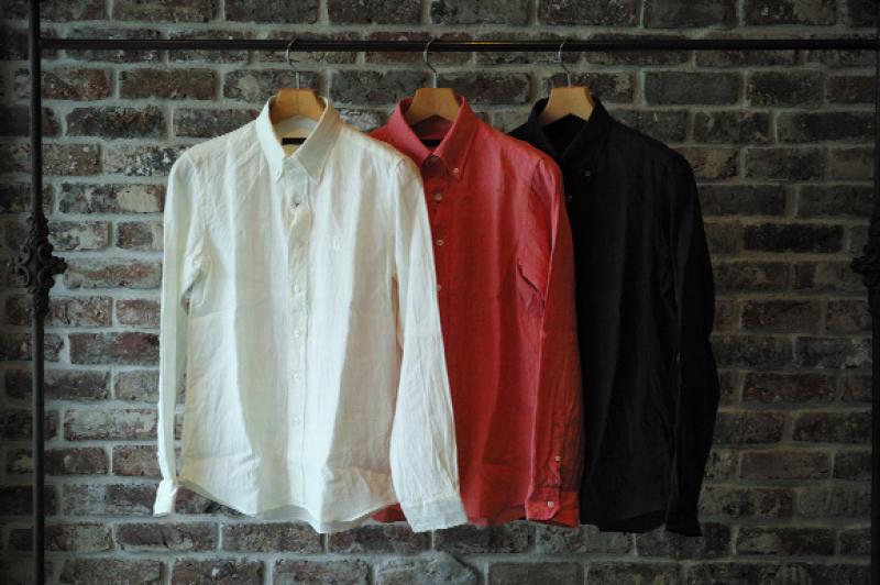 SOPHNET. LINEN CLOTH B.D SHIRT