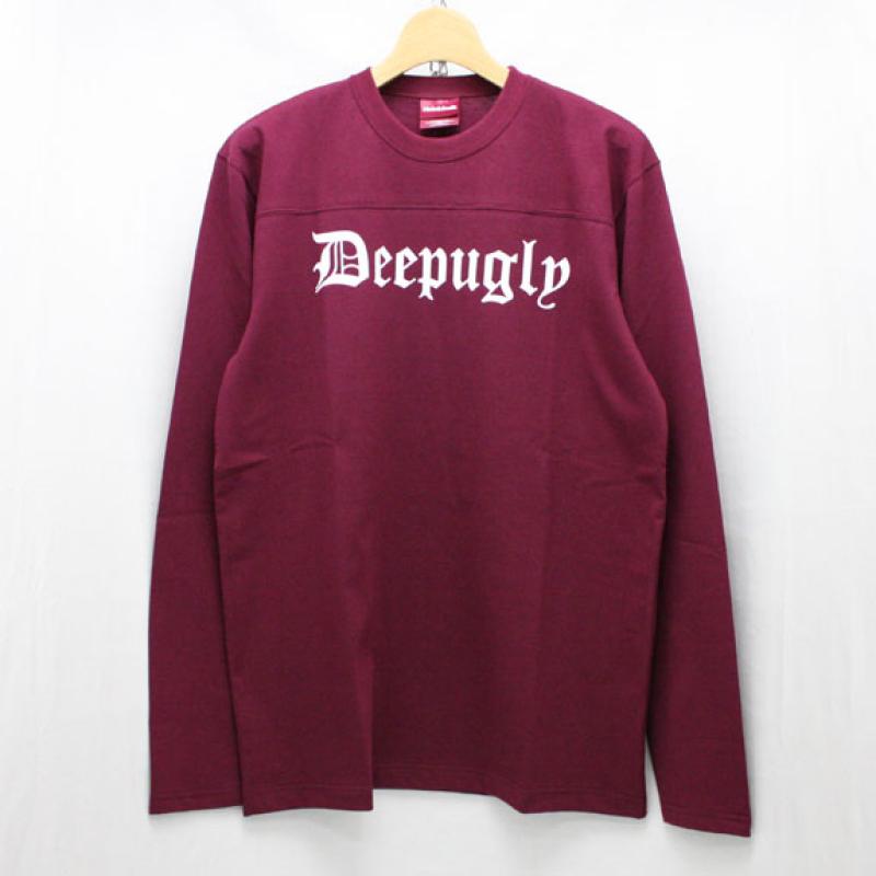 HIDE&SEEK Deep Ugly Football Shirt:BURGUNDY !!