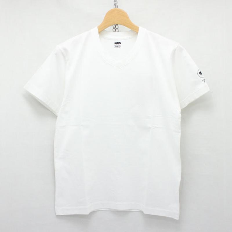 RATS V-NECK T-SHIRTS:WHITE !!