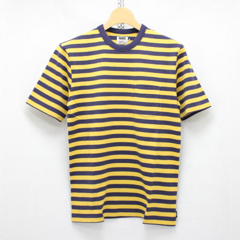 RATS YELLOW BORDER T-SHIRTS:YELLOWNAVY !!