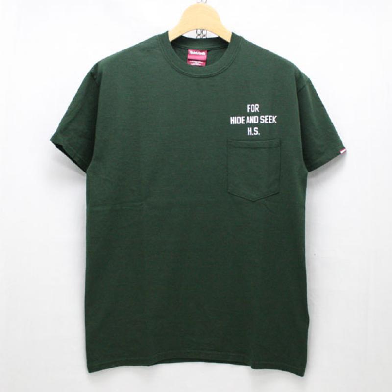 HIDE&SEEK PA FU CITY Pocket S/S Tee:GREEN !!