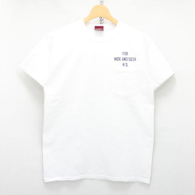 HIDE&SEEK PA FU CITY Pocket S/S Tee:WHITE !!